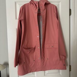 Herschel pink rain coat